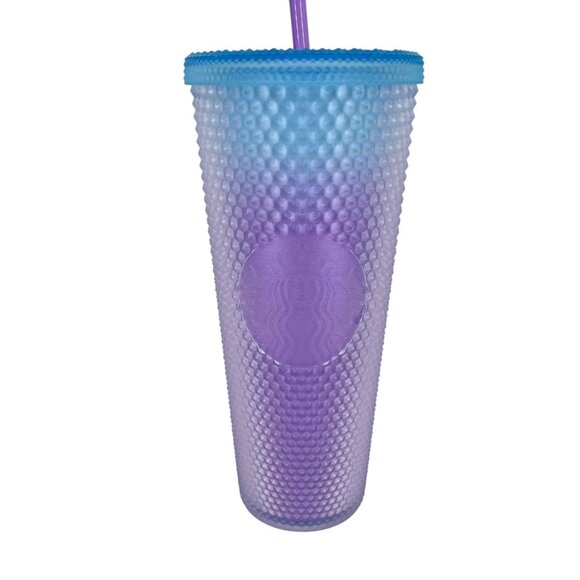 Starbucks Studded Tumbler Ombre Purple Blue Gradient 24 oz NWT - Picture 1 of 11